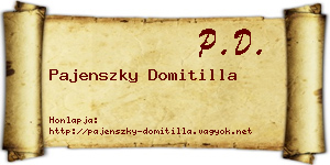 Pajenszky Domitilla névjegykártya
